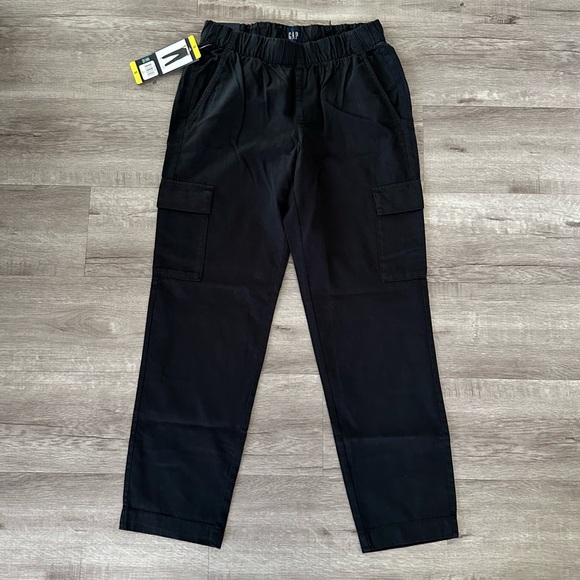 NWT GAP Twill Cargo Pants Black Women S - Picture 2 of 11